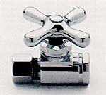 Brasstech 411X Satin Gold Traditional Cross Handle Straight Valve with 1/2