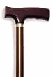 Adjustable Folding Cane with Storage Case - Bronze Cane with Real Wood Grip