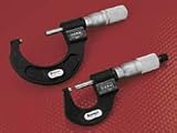 Starrett Micrometers with rounded anvils. Range: 0-1. Grad: .0001. Carbide