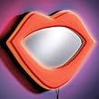 Lumisource Neon Lips Wall Mirror - Red