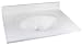 Crane Plumbing WS-2249 49-Inch by-22-Inch Cultured Marble Lavatory Vanity Top with Recessed Sink, White