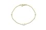 6" cultured pearl bracelet with 14kt gold clasp