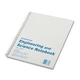 Rediform Engineering and Science Notebook, College Rule, Letter Size, White, 60 Sheets per Pad (33610)