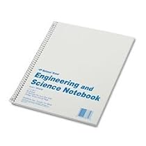 Rediform Engineering and Science Notebook, College Rule, Letter Size, White, 60 Sheets per Pad (33610)