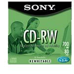 SONY CDRW700R Disc, CD-R/W 80 min, branded, jewel , 700MB, 4X, Lifestyles, 700MB, 4X, Lifestyles