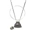 VHF/UHF/FM Behind-the-Set Indoor Antenna