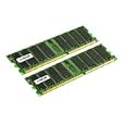 Crucial 2 GB Kit (2 x 1GB) DDR PC3200 UNBUFFERED NON-ECC 184-PIN DIMM