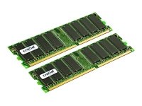 Crucial 2 GB Kit (2 x 1GB) DDR PC3200 UNBUFFERED NON-ECC 184-PIN DIMM