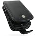 PDair Leather Case for HTC Wildfire - Flip Type (Black)