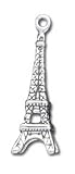 Eiffel Tower Solid Sterling Silver Charm