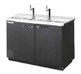 Beverage Air DD58C-1-B - 59 in Draft Beer Cooler, 3 Keg, Black, 2 Slide Bac ....