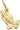 Praying Hands Charm, Gold Plated Silver