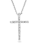 16 Chain with CZ Cross Necklace