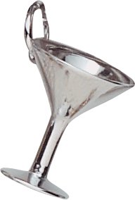 Childrens Toyshop  Jewelry : Martini Glass Charm by Rembrandt Charms