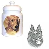 Belgian Shepherd Cookie Jar, Porcelain by Rosalinde (10' X 7')