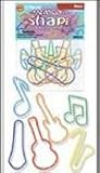 Pack of 12 Memory Shape Rubber Bands: MUSIC Bandz ASSORTMENT