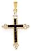 14k Gold, Diamond & Sapphire Cross Pendant (0.82ctw).