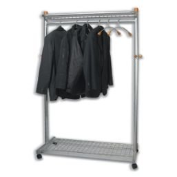 Alba Coat and Garment Rack Mobile Lockable Castors 