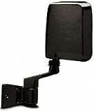 87-95 JEEP WRANGLER MIRROR LH (DRIVER SIDE) SUV, Black, Bolts on door, Half-door Type (1987 87 1988 88 1989 89 1990 90 1991 91 1992 92 1993 93 1994 94 1995 95) JP12L 55027207
