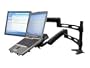 Lx Dual Desk Mount Arm, Black