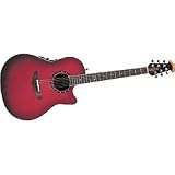 Ovation 2771 LX Standard Balladeer Contour Acoustic-Electric Guitar w/ Case - Cherry Cherry Burst
