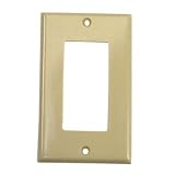 Leviton Decora 1 Gang Wallplate, Ivory #020-80401-00I