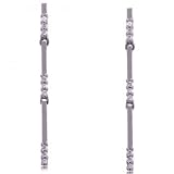New 14 Karat White Gold Dangle Drop Earrings w Diamonds