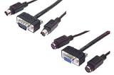 Super Thin KVM Cable, Male/Female 25.0 ft
