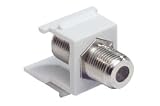 Keystone Coaxial F/F Coupler Insert, Color: White