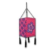 Square Box Paper Lamp Shade - Retro Flowers