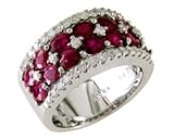 18kt White Gold Diamond and Ruby Gregg Ruth Ring (.54 ct. tw.)