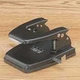 25-Sheet capacity two-hole punch, 9/32 dia. holes, black