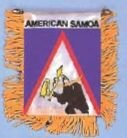 American Samoa Window Mirror Hanging Mini Banner Flags - 4" x 6"