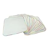 Reusable Flannel (15) Baby Wipes 100% Cotton Bleached and Unbleached (Bleached)