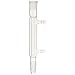 Chemglass CG-1218-A-22 Glass Small Scale Liebig Condenser, 110mm Jacket Length, 200mm Overall Length, 19/22 Top Outer Joint, 19/22 Lower Inner