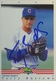 Terry Burrows, Charlotte Rangers - Rangers Affiliate, 1992 Classic Best Autographed Card