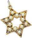 Star of David , 14K Gold Charm
