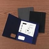 Milano Pinstripe Single Pocket Portfolios, Gray/Silver Foil, 4/Pack