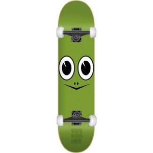 Toy Machine Turtle Face Complete Skateboard - 7.75 Green w/Mini Logos