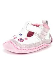 Leather Floral Embroidered Cruiser Shoes