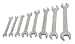 Westward 1EYD8 Open End Wrench Set, Metric, 8 PC