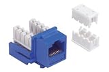 Category 5E Keystone Jack 110/RJ45 EIA568A/B, Color: Blue