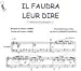 Partition : Il faudra leur dire - Piano et paroles