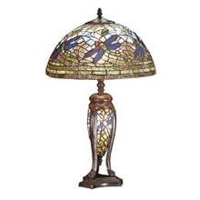 25.5 Inch H Tiffany Dragonfly Lighted Base Table Lamp Table Lamps by Meyda