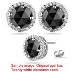 3.34 4.20 Cts Black & 0.01 Cts White Diamond Stud Earrings in Platinum 21Y6CBsQz7L. SL160 3.34 4.20 Cts Black & 0.01 Cts White Diamond Stud Earrings in Platinum