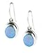 Morningflower Oval Light Blue Opal Earrings