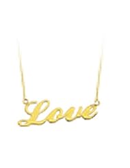 14kt Yellow Gold Love Necklace adjustable