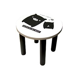 Monokuro Boo Wooden Stool (White)
