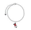 I love Soccer - Red Heart - Silver Plated Elegant Charm Bracelet [Jewelry]