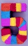 Number 5 Shaped Pinata